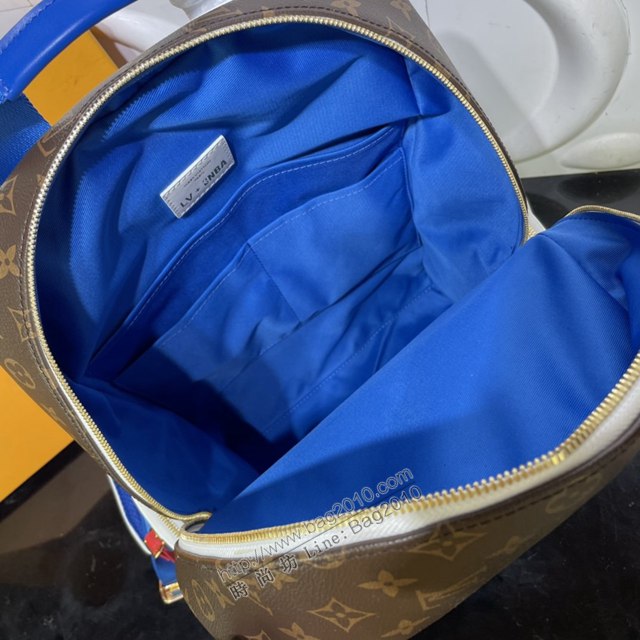 LV專櫃新款雙肩包 路易威登LVxNBA New雙肩包 M45581 籃球細節刺繡 LV男士後背包  ydh4311